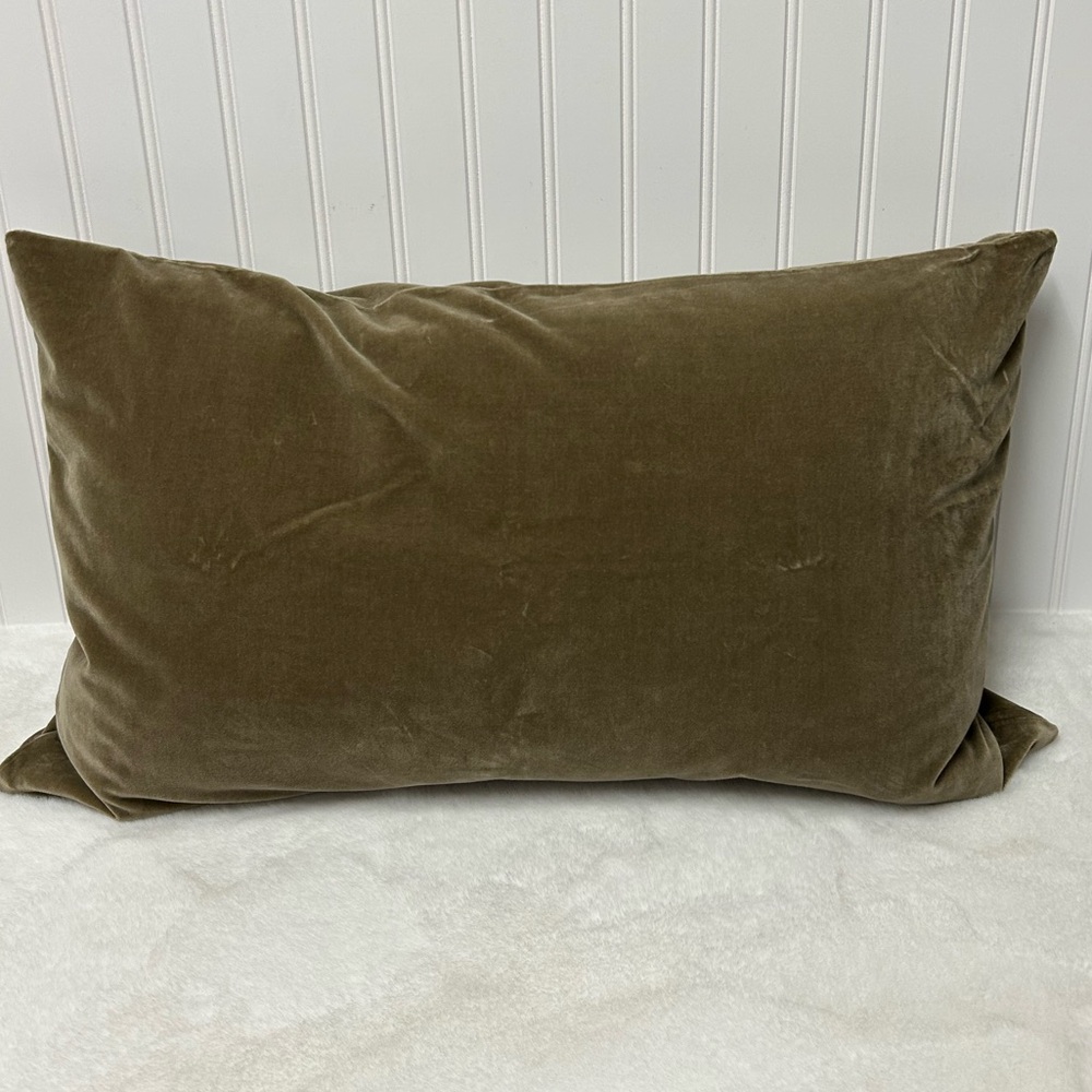 NWT Rejuvenation Italian velvet pillow cover plus insert mink